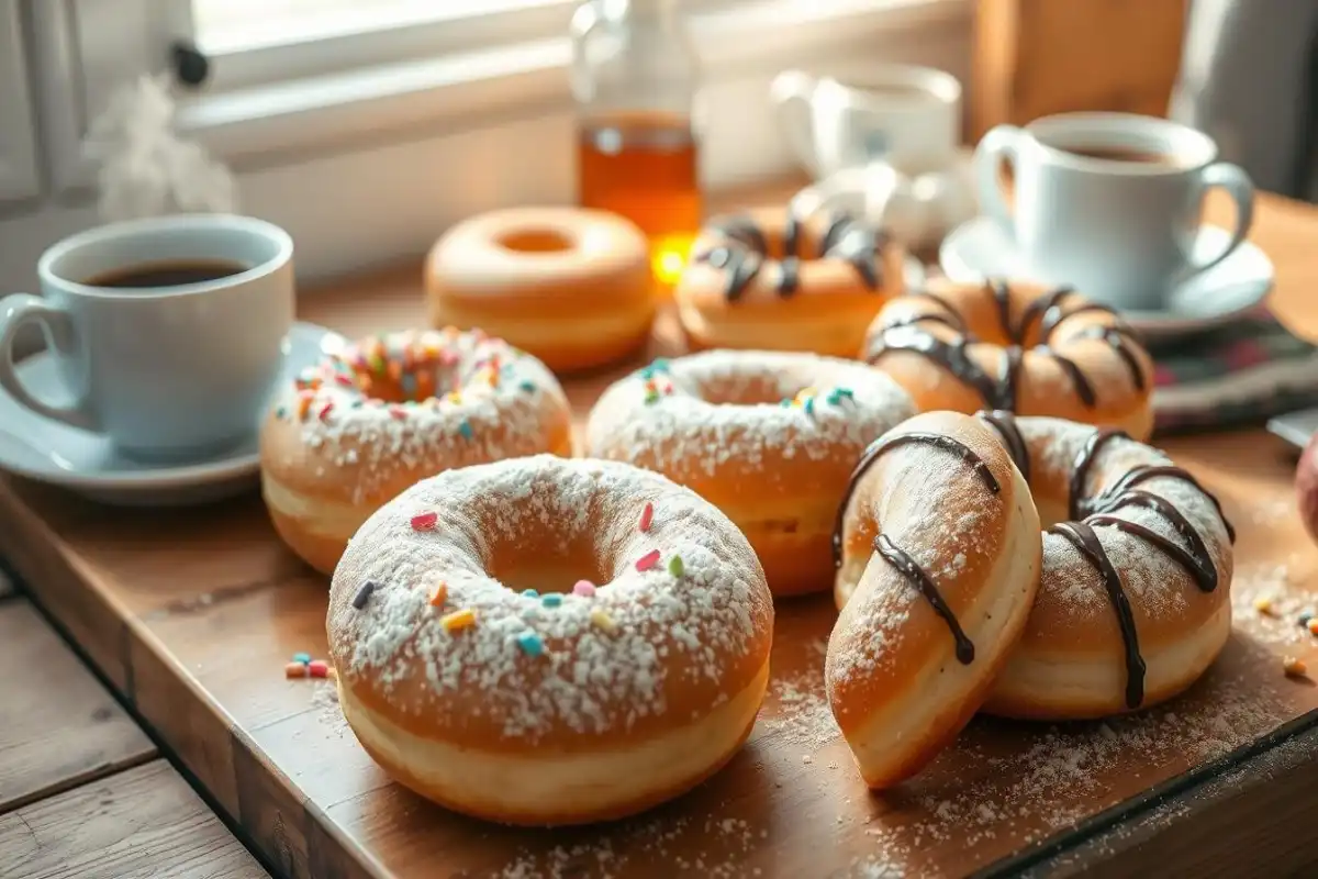 homemade pancake mix donuts