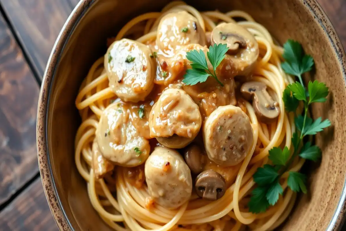 chicken marsala fettuccine