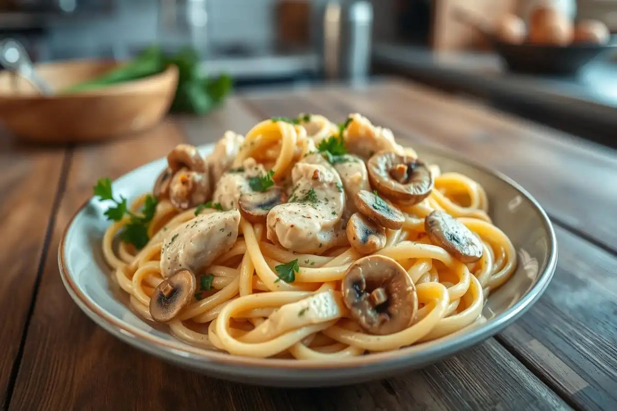 chicken marsala fettuccine