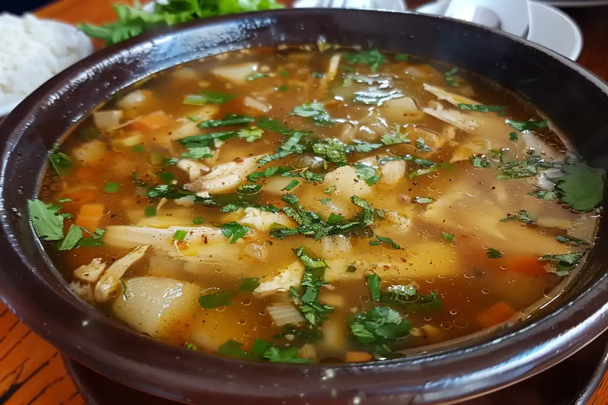 consome de pollo broth